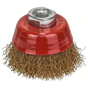 Bosch Clean for Metal чашечная щетка с волнистой проволокой 75х0.3, М14 (латунь)